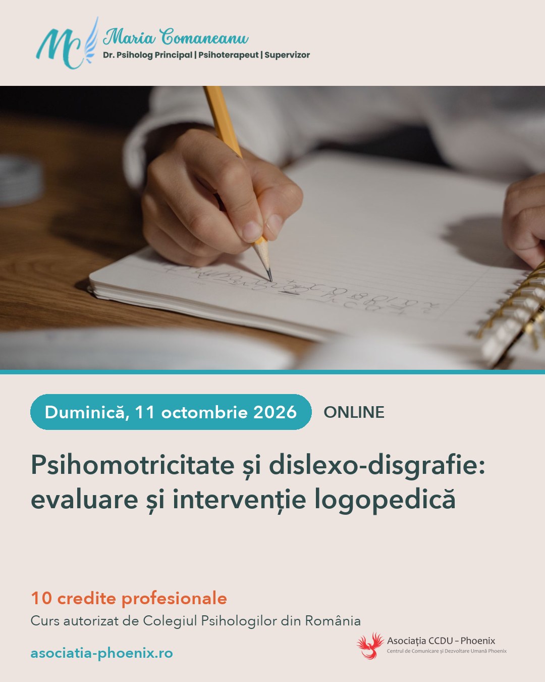 Curs 11.10: Psihomotricitate și dislexo-disgrafie – evaluare și intervenție logopedică
