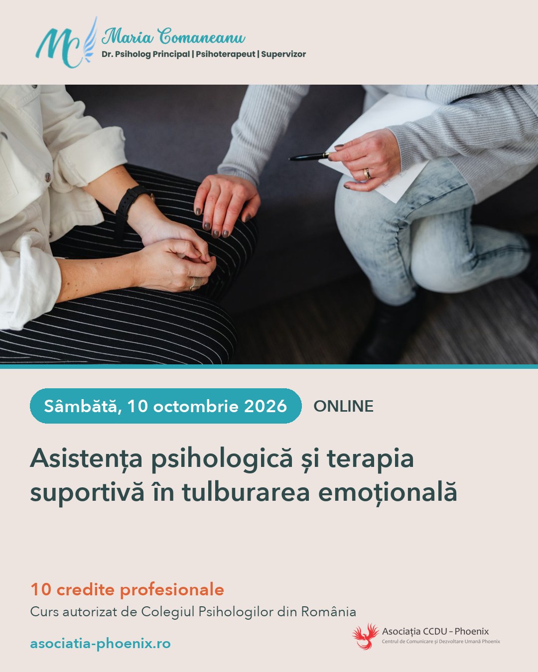 Curs 10.10: Asistența psihologică și terapia suportivă în tulburarea emoțională