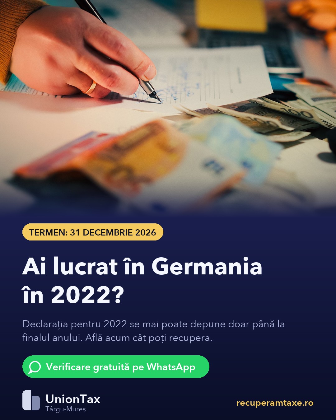 Ai lucrat în Germania în 2022? Termen: 31 decembrie 2026
